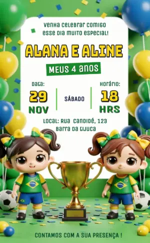 Soccer Birthday Invitation – Static – PrestigioMkt