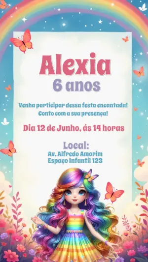Invitación de cumpleaños Jardín encantado – Estático – CollorGraph Convites