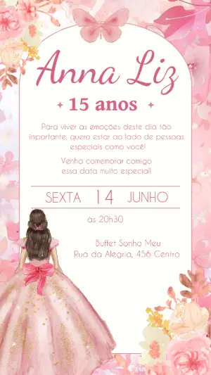 Quinceañera Invitation – Static – Felicity Artes