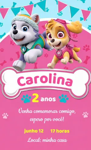 Invito di compleanno Paw Patrol – Statico – Fernando Martins