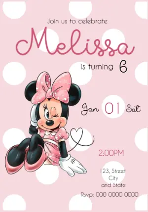 Convite Minnie – Estático – Julia B