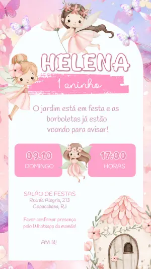 Invitación de cumpleaños Jardín encantado – Estático – Felicity Artes