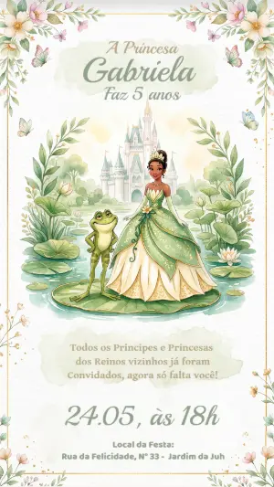 Invito di compleanno Principesse – Statico – Alegria no ar