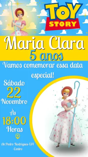 Invitation d'anniversaire Toy Story – Statique – Color Art Studio