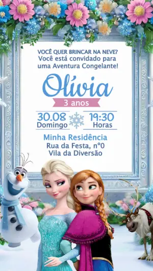 Frozen Birthday Invitation – Static – Convide aê!