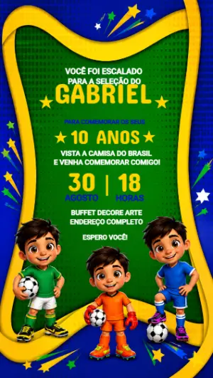 Soccer Birthday Invitation – Static – Decore Arte