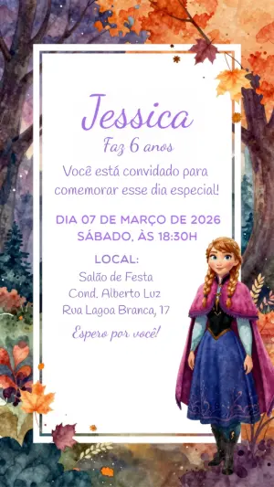 Frozen Birthday Invitation – Static – CollorGraph EDITOR