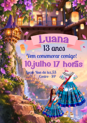 Convite Animado Encanto: Vire a Personagem com sua Foto!