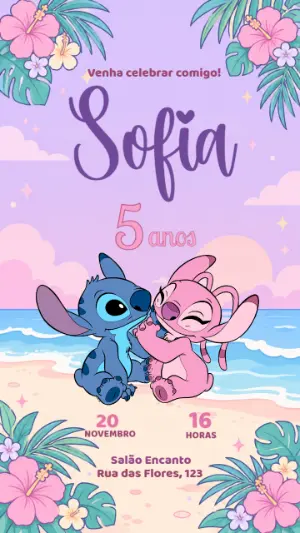 Stitch Birthday Invitation – Static – Janeiro 