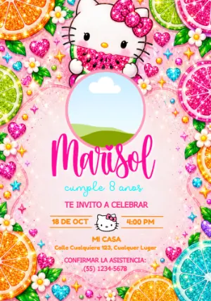 Invito di compleanno Hello Kitty – Statico – Jotta Arts