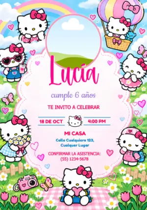 Invito di compleanno Hello Kitty – Statico – Jotta Arts